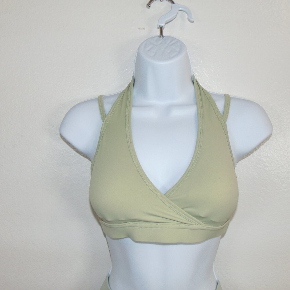 Sage Green Wrap Sports Bra – Size Medium & Large (New)